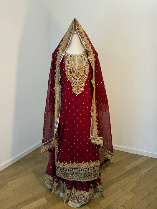 Salwar Kameez Naina rouge