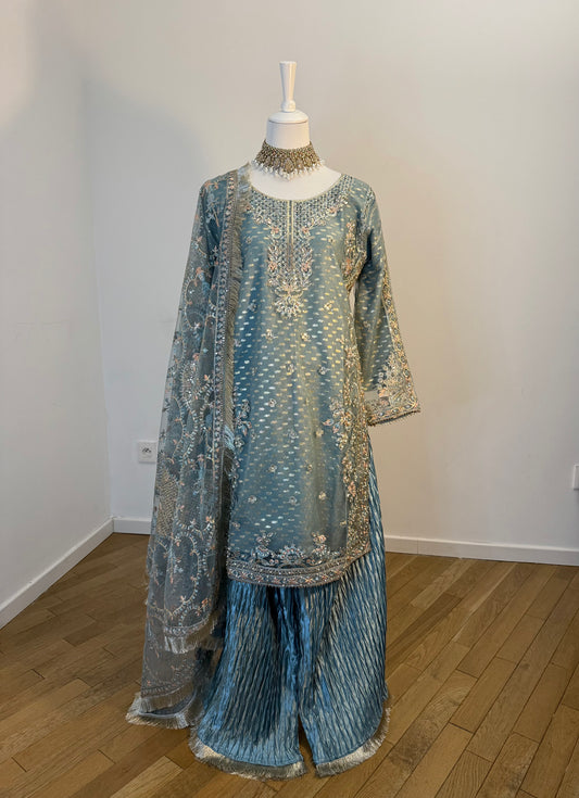 Salwar Kameez Sajal (bleu)