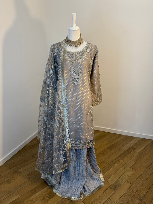 Salwar Kameez Sajal (gris)